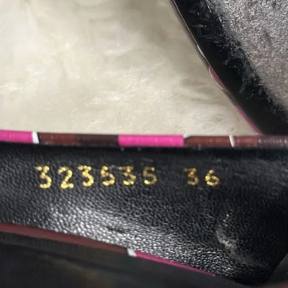 💯Authentic Gucci Heart Print Wedge Heels with Open Toes🍀 - Picture 14 of 16